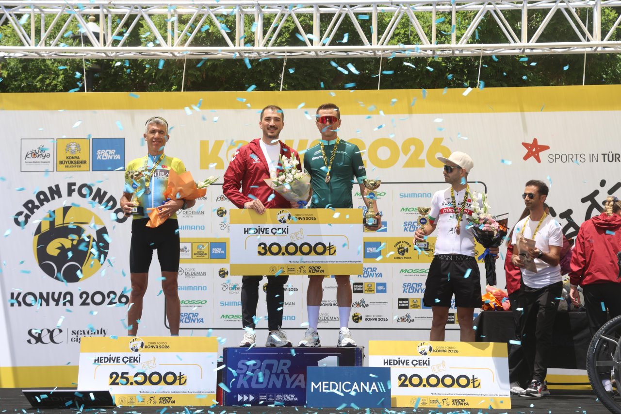 Konya'da Granfondo yol bisiklet yarışı heyecanı