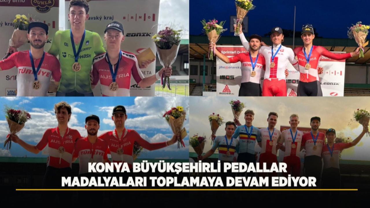 Konya Büyükşehirli bisikletçiler madalyaları topladı